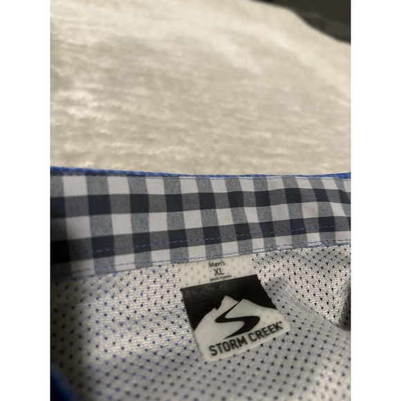 New Stone Creek Men's XL Blue Button Down UPF 4 Way‎ Stretch Shirt - Picture 10 of 10